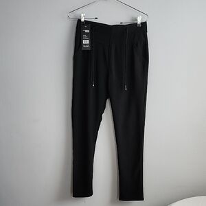 Sleek Black Jogger Pants S/M Stretch Athleisure